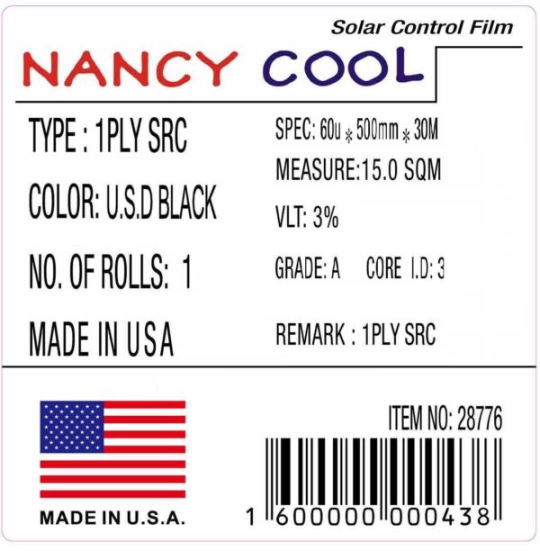 Nancy cool solar film 100CM X 30METER