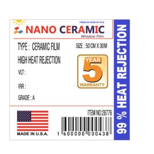 Nano Ceramic solar film 150CM X 30METER