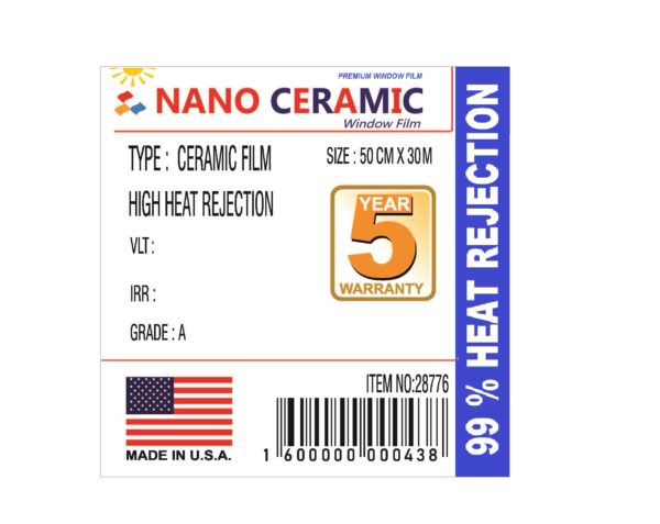Nano Ceramic solar film 150CM X 30METER